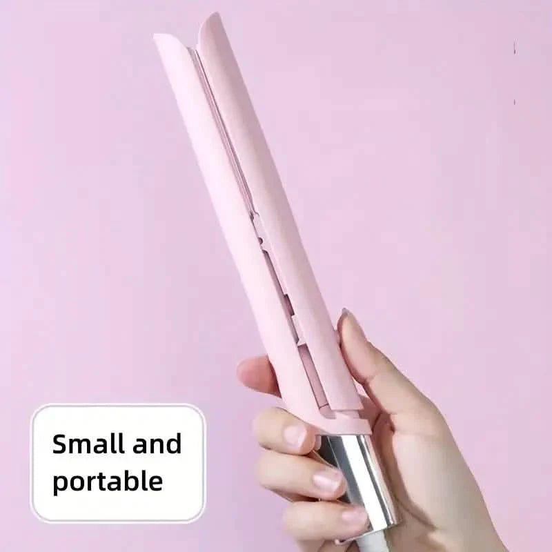 Electric Hair Straightener and Curler with Ceramic Plates DailySale