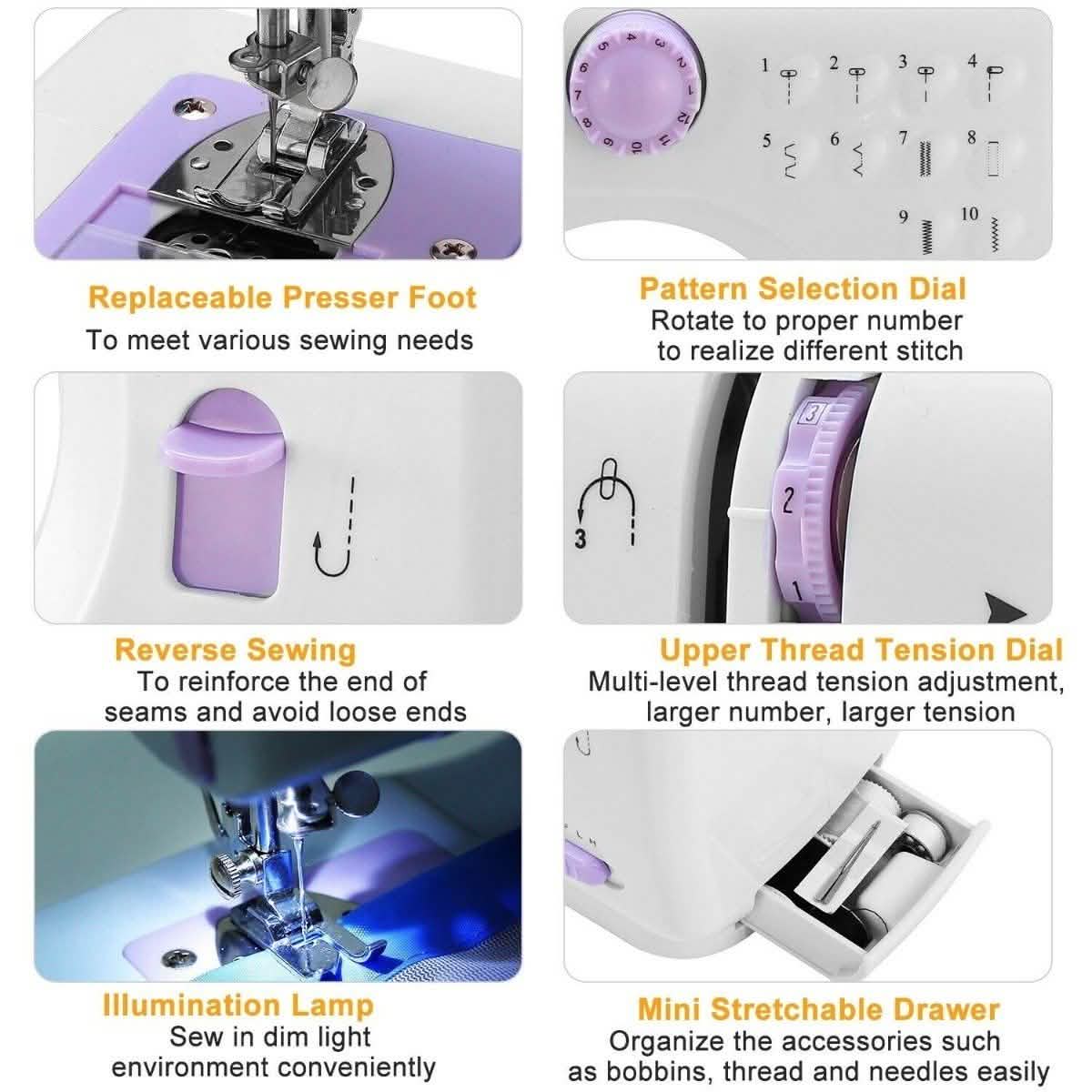 Electric Sewing Machine 12 Stitches with Foot Pedal DailySale