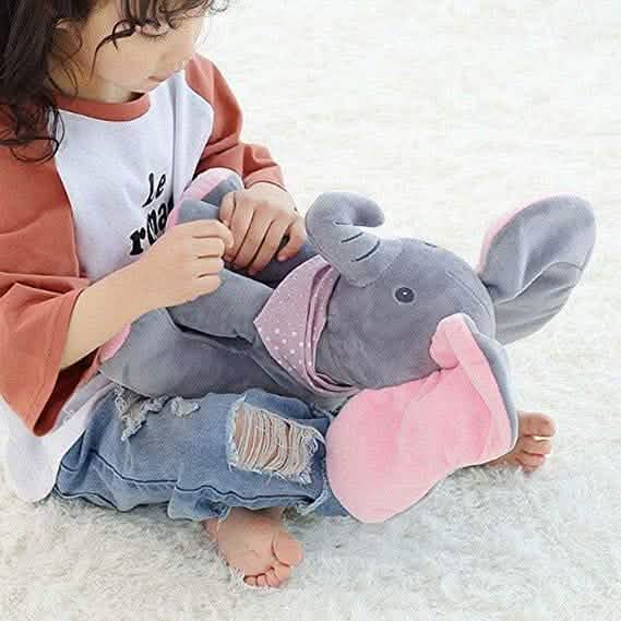 Electronic Talking Singing Blinking Eyes Elephant Plush Toy DailySale