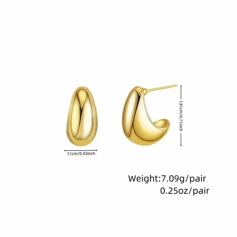 Elegant Water Drop Hoop Earrings for Women DailySale