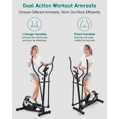Elliptical Exercise Machine Cross Trainer for Home Use Up to 220 lbs DailySale