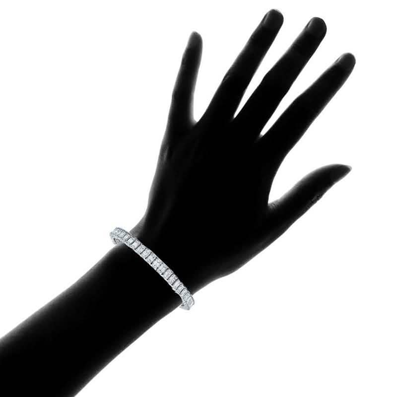 Emerald Cut Tennis Bracelet Made with Swarovski Elements DailySale