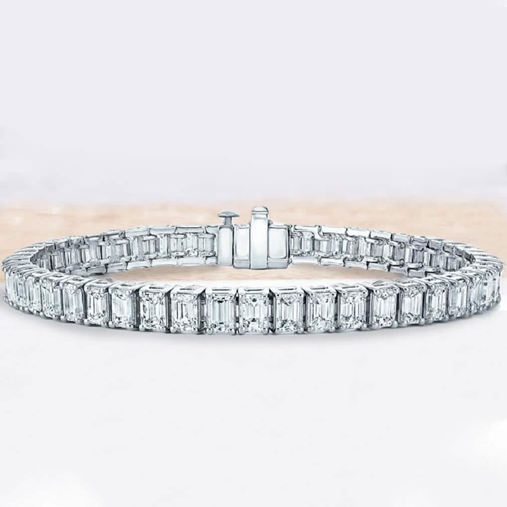 Emerald Cut Tennis Bracelet Made with Swarovski Elements DailySale