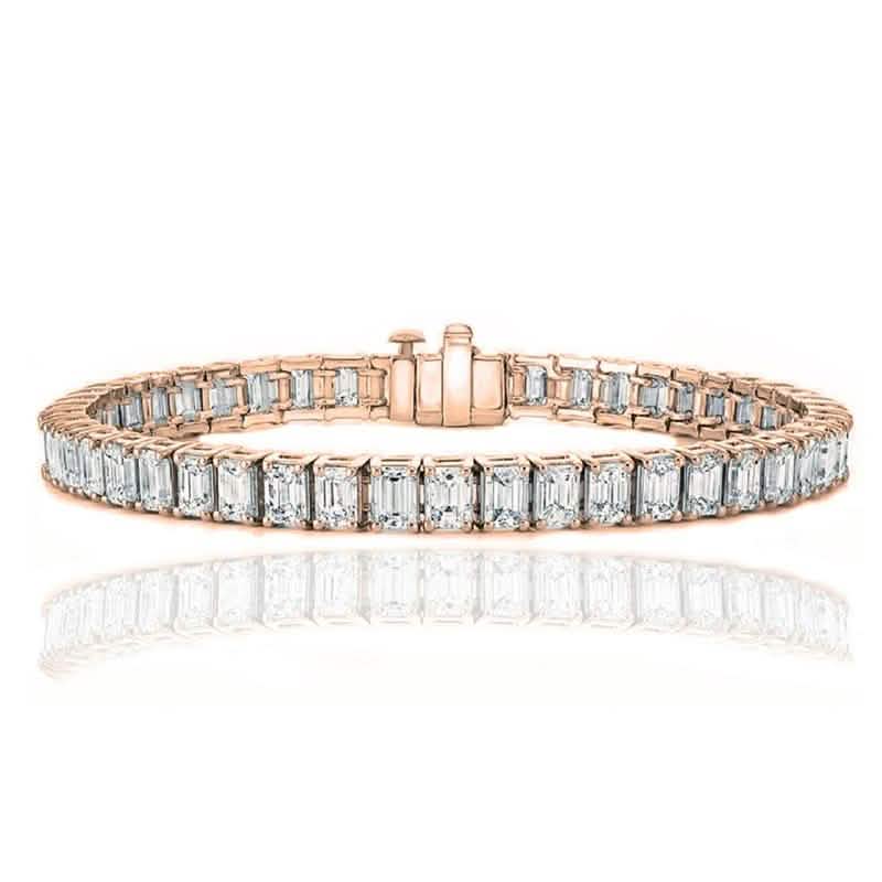 Emerald Cut Tennis Bracelet Made with Swarovski Elements DailySale
