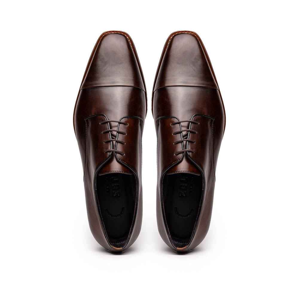 25-550-CST ENZO Italian Calfskin Cap Toe Chestnut