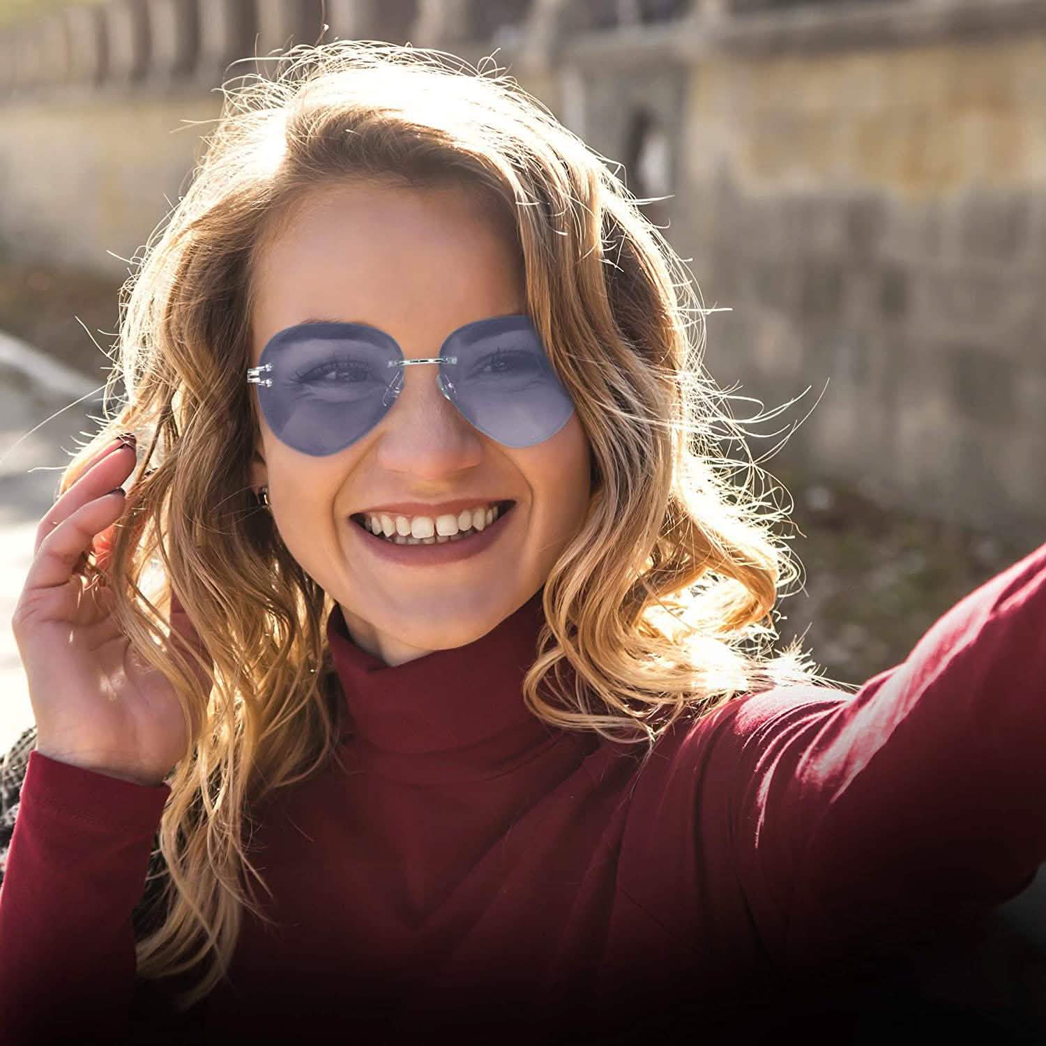 ETCBUYS Women Aviation Sunglasses - Gray DailySale