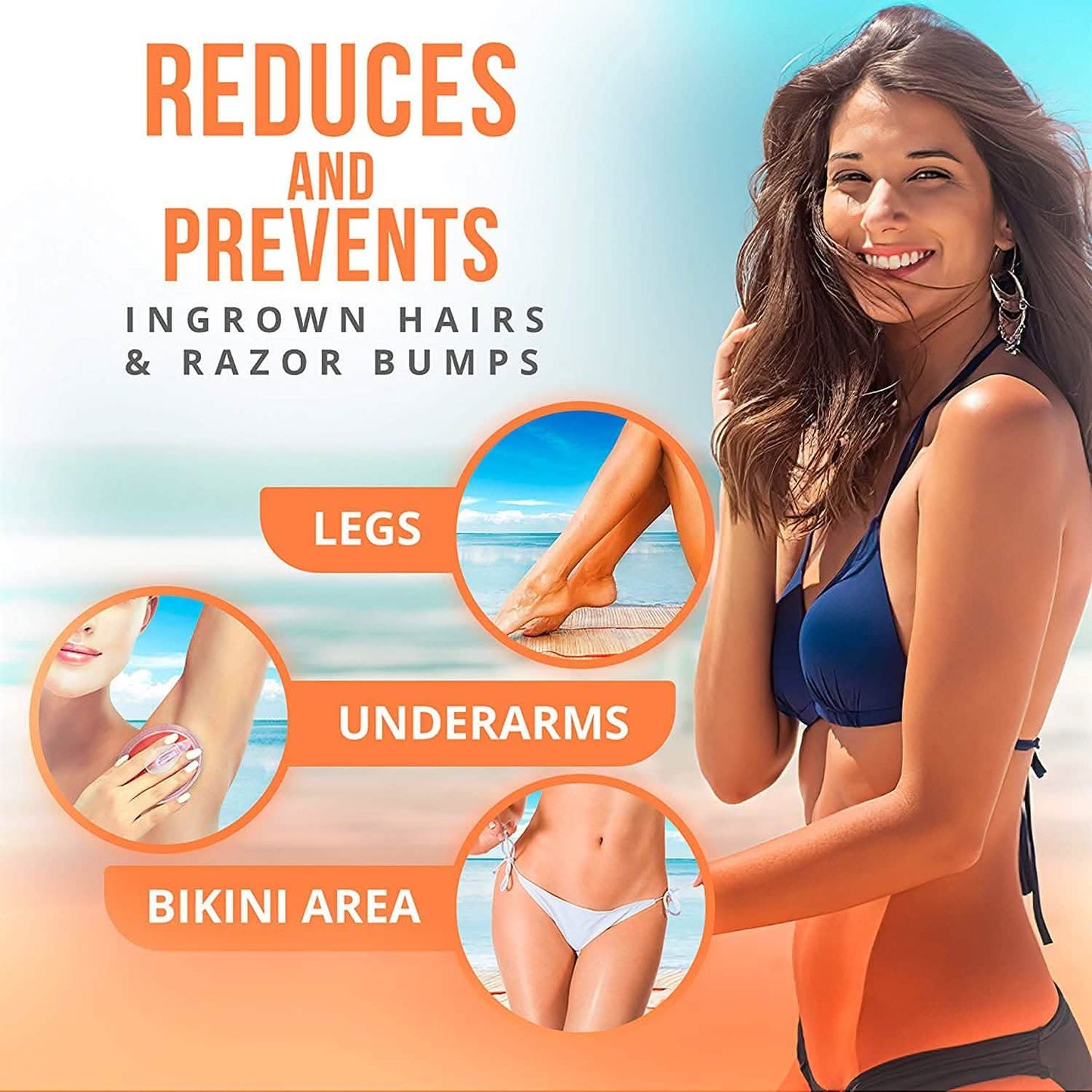 Exfoliating Brush Ingrown Hair and Razor Bump Treatment DailySale