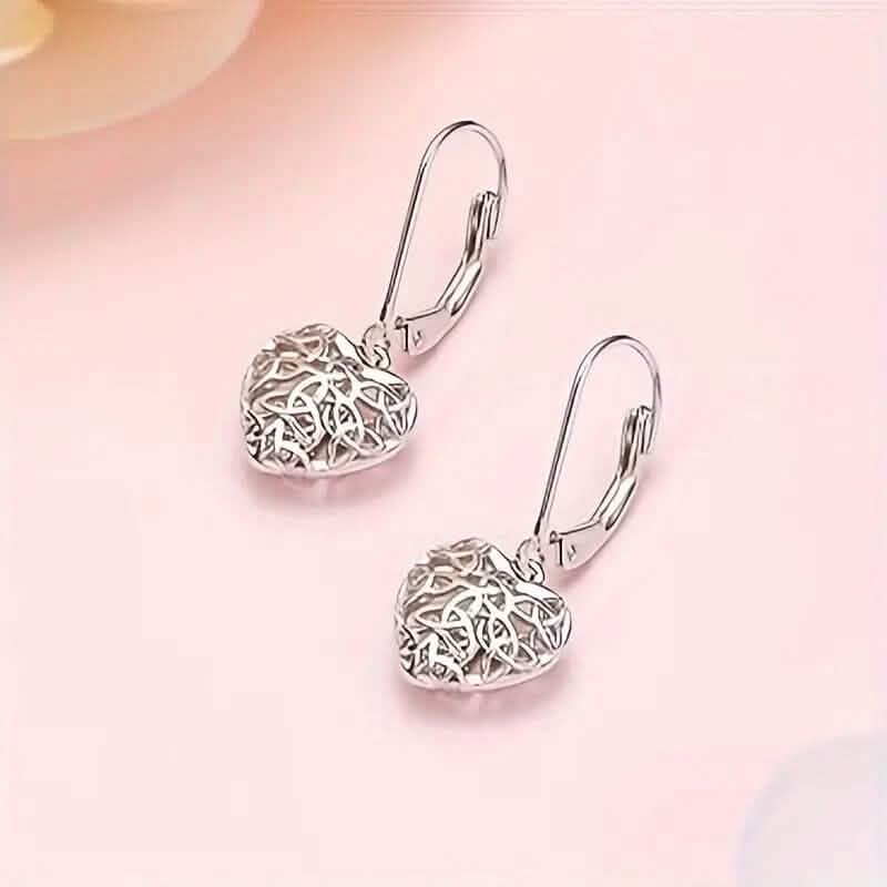 Exquisite Hollow Heart-Shaped Hoop Earrings DailySale