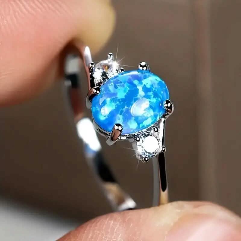 Exquisite Oval Artificial Opal Rings DailySale