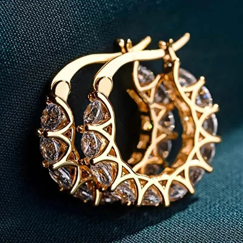 Exquisite Zirconia Hoop Earrings DailySale