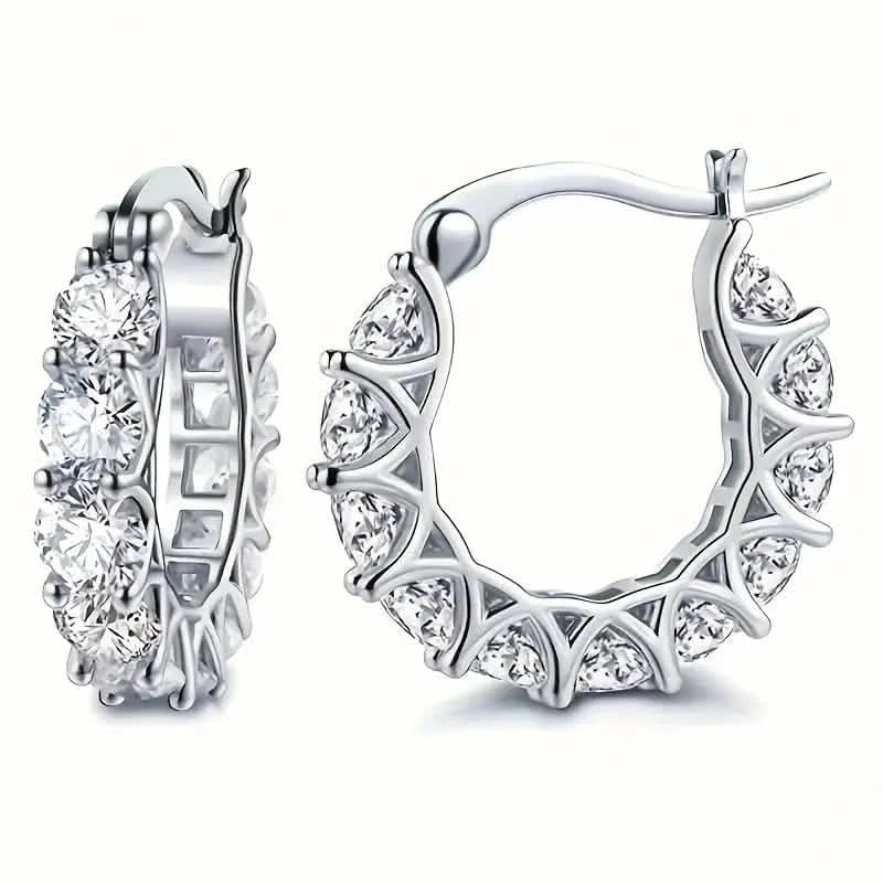 Exquisite Zirconia Hoop Earrings DailySale