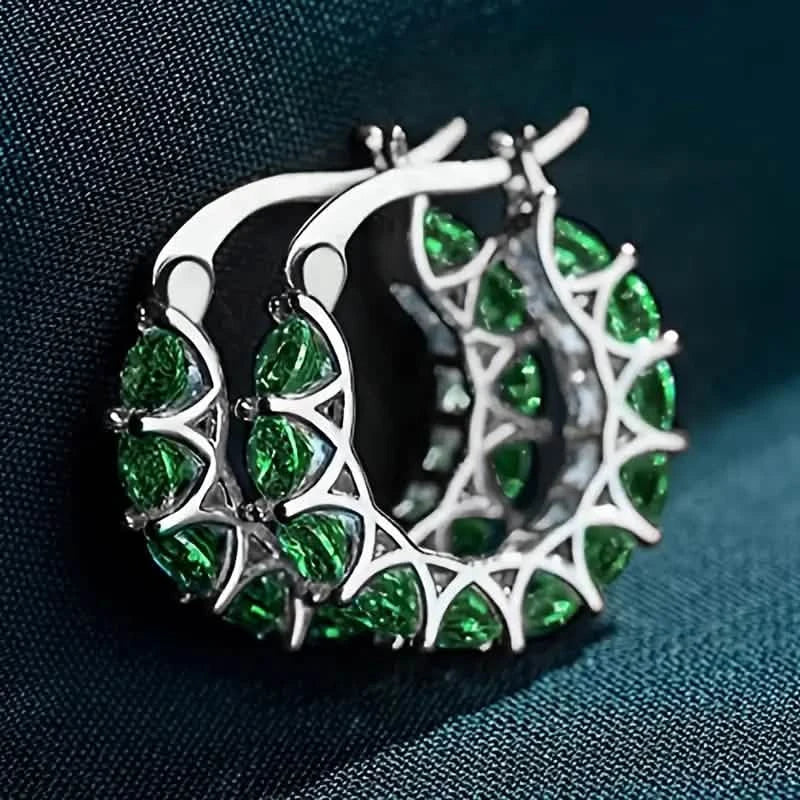Exquisite Zirconia Hoop Earrings DailySale