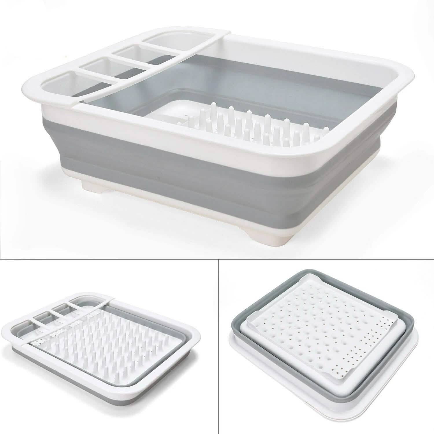Extra Large Dish Drying Rack with Utensil Holder DailySale