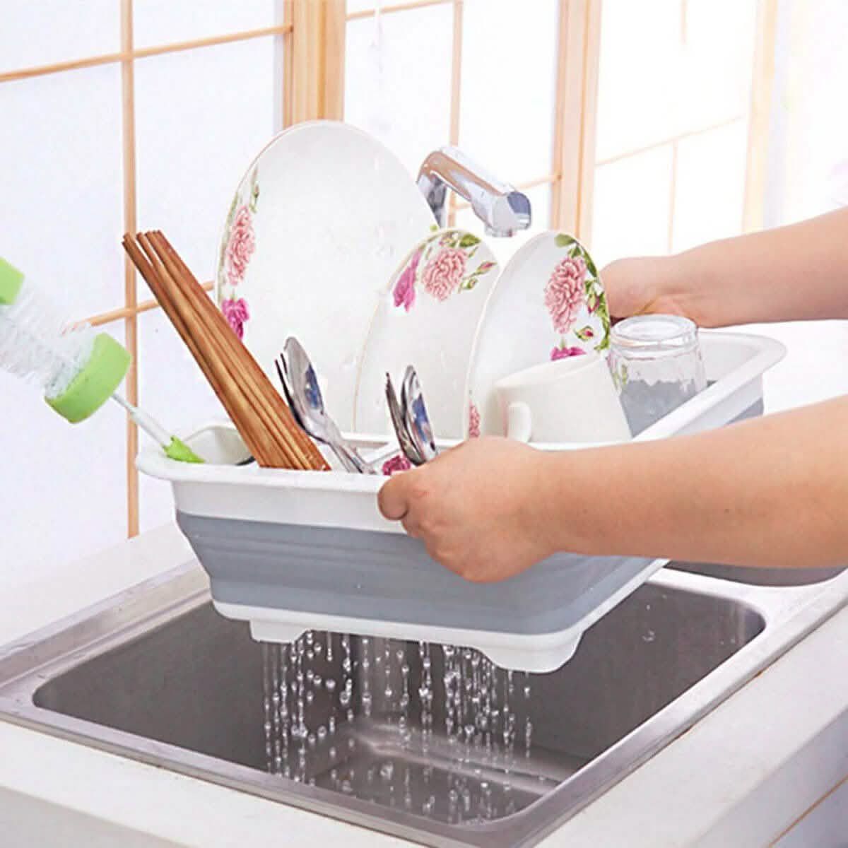 Extra Large Dish Drying Rack with Utensil Holder DailySale