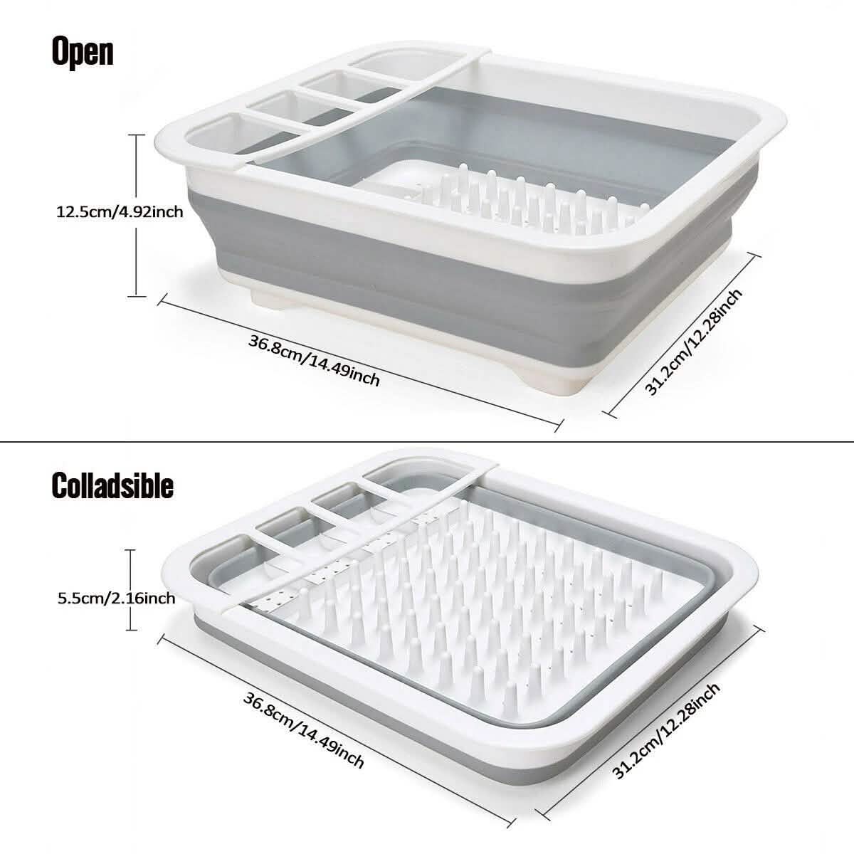 Extra Large Dish Drying Rack with Utensil Holder DailySale