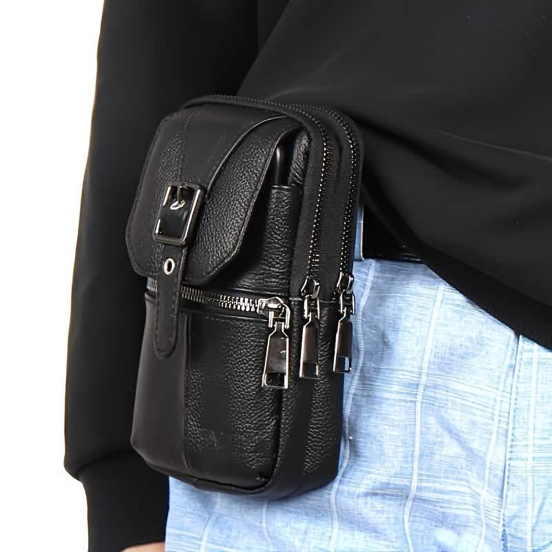 Men’s Genuine Leather Waist Bag Wallet DailySale