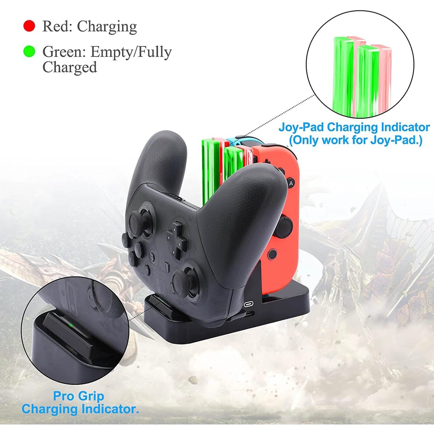 FastSnail Controller Charger Compatible with Nintendo Switch DailySale