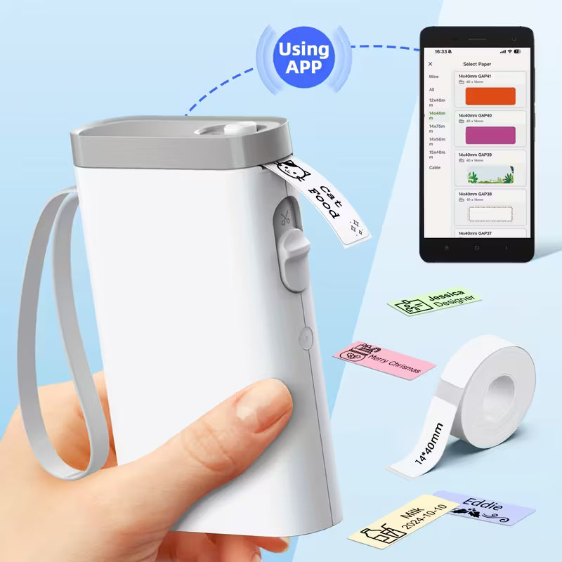 P21 Wireless Thermal Label Maker – Portable USB Printer with Paper Roll, Rechargeable & Ink-Free DailySale
