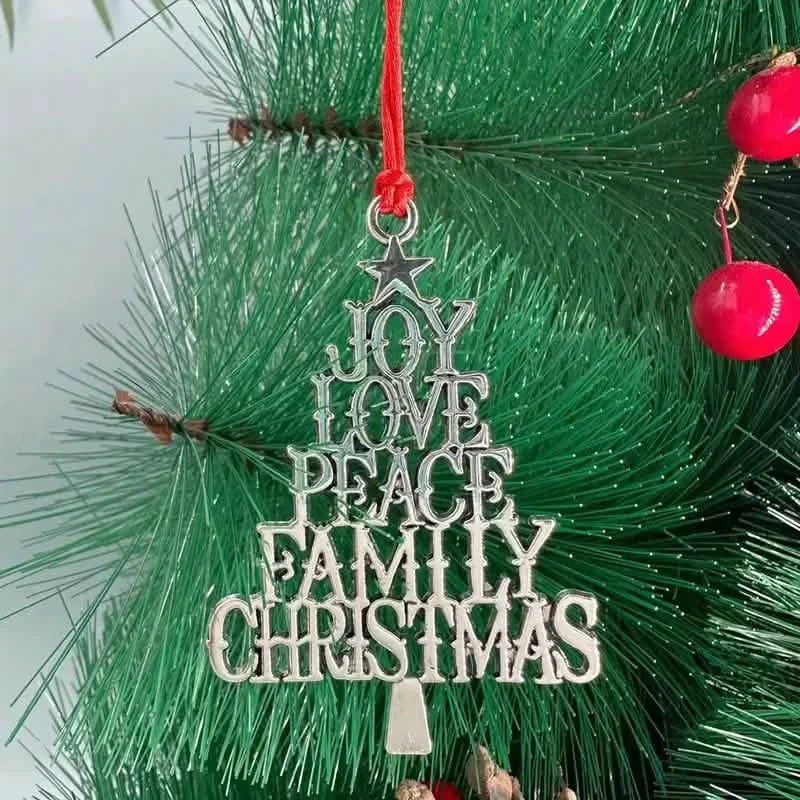 Festive Christmas Tree Pendant - Metal Hanging Ornament for Scene Decor DailySale