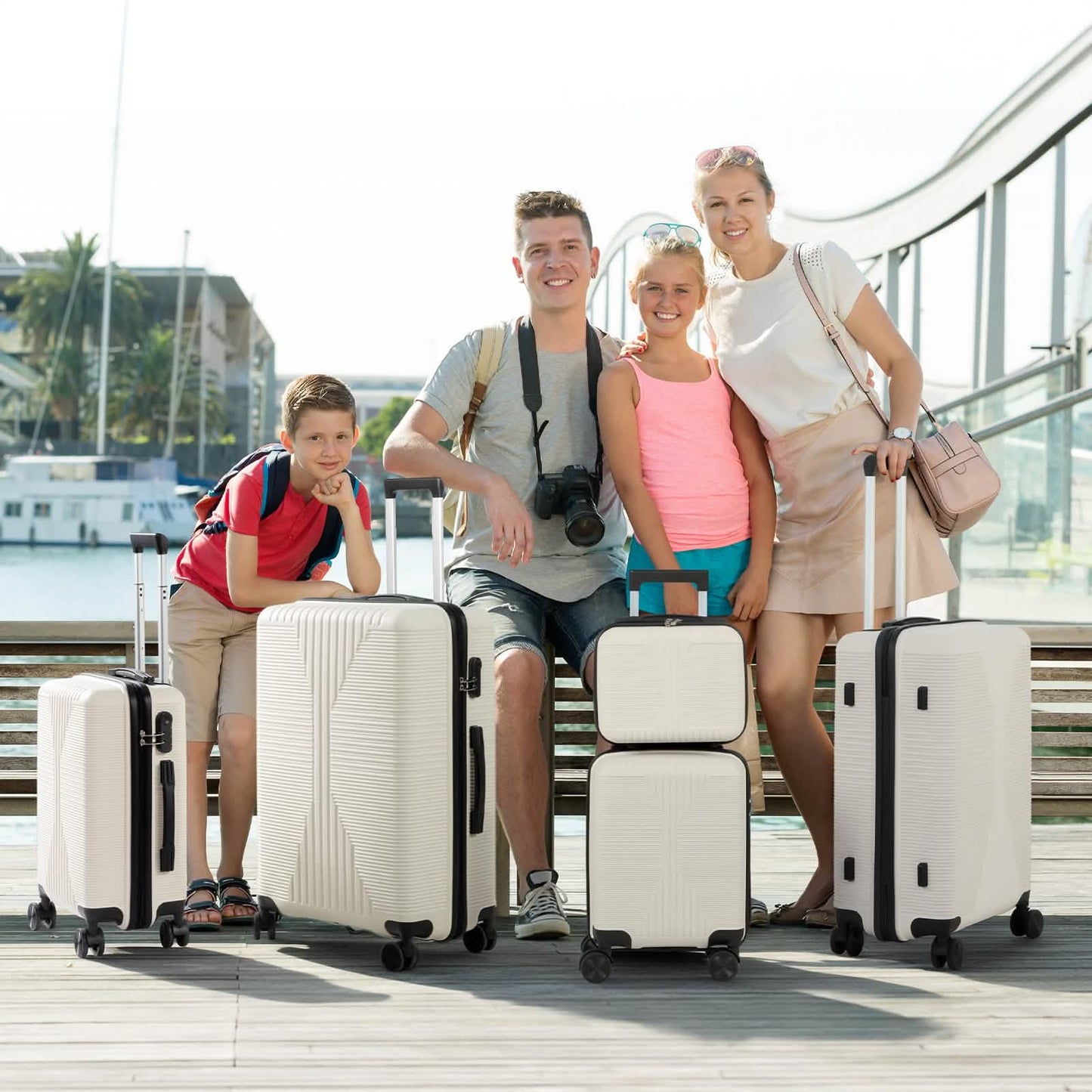 5-Piece Lightweight Luggage Set with Lock – 12/16/20/24/28 Inch DailySale