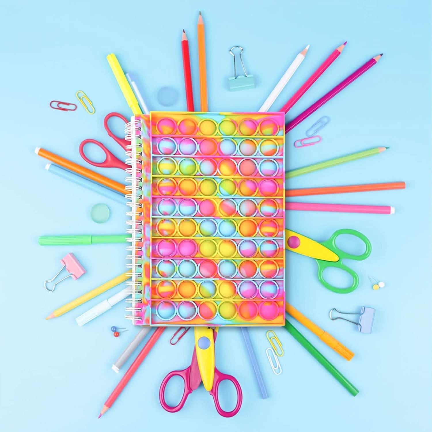 Fidget Spiral Notebook Push Pop Bubble Fidget Sensory Toy DailySale