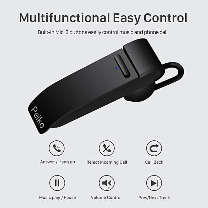 PEIKO World Language Translator Single Earbud – Real-Time Voice Translation DailySale
