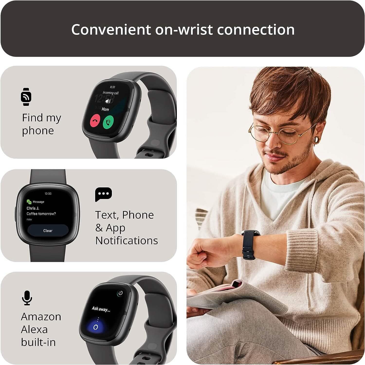 Fitbit Sense 2 Advanced Health and Fitness Smartwatch (Refurbished) DailySale