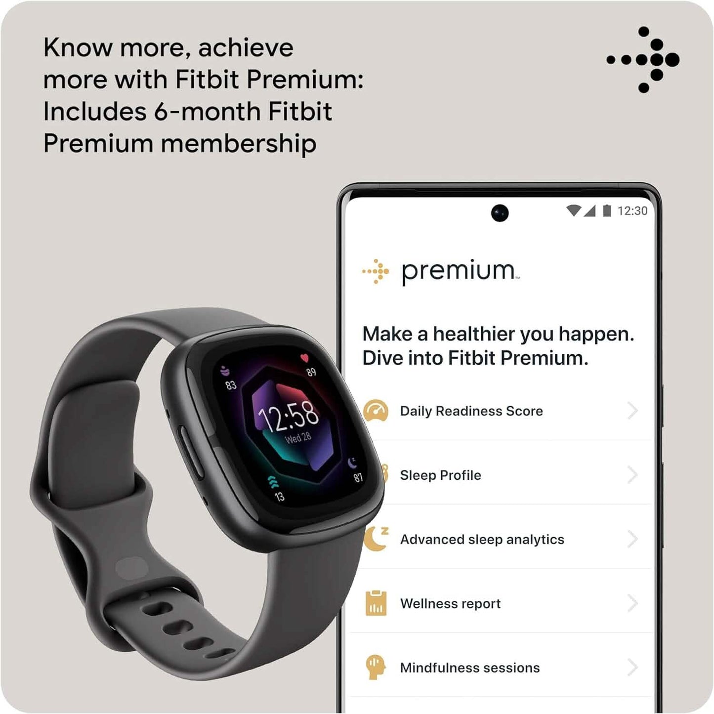 Fitbit Sense 2 Advanced Health and Fitness Smartwatch (Refurbished) DailySale
