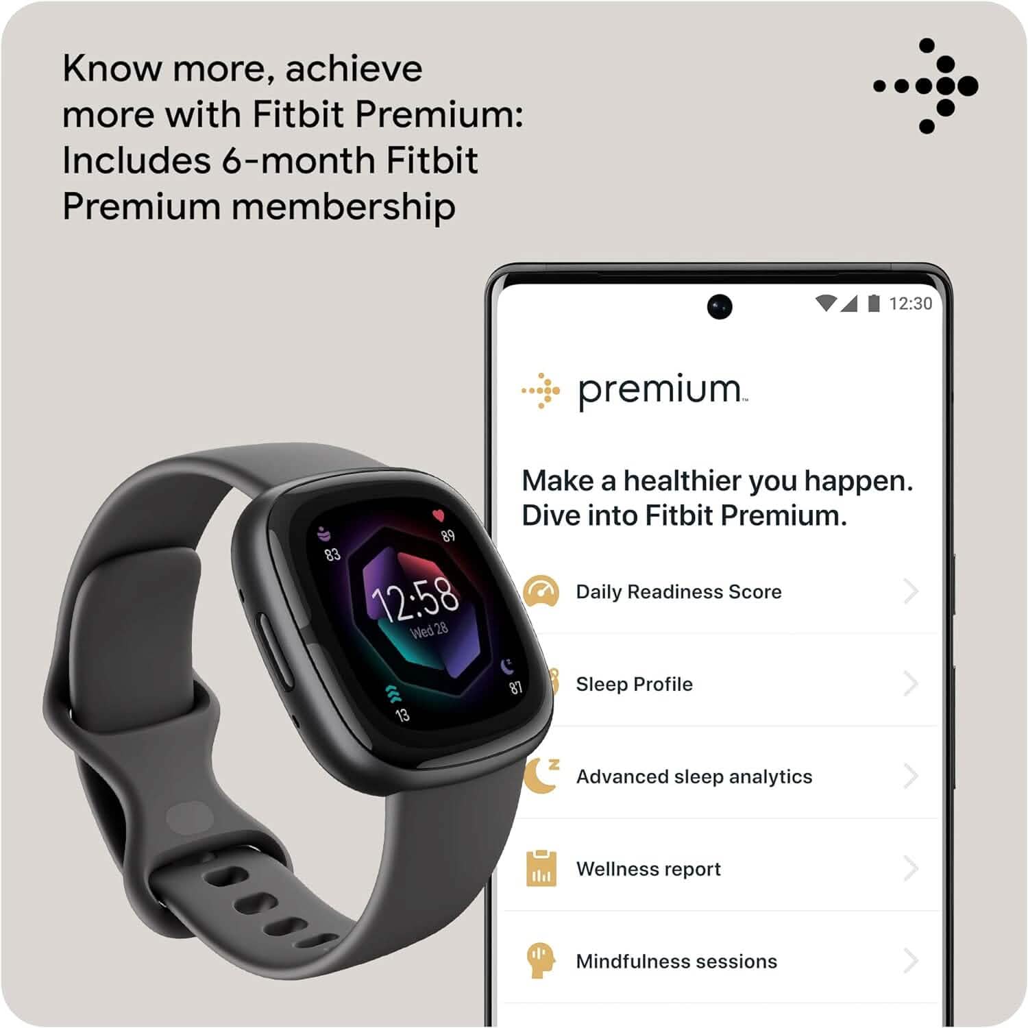 Fitbit Sense 2 Advanced Health and Fitness Smartwatch (Refurbished) DailySale