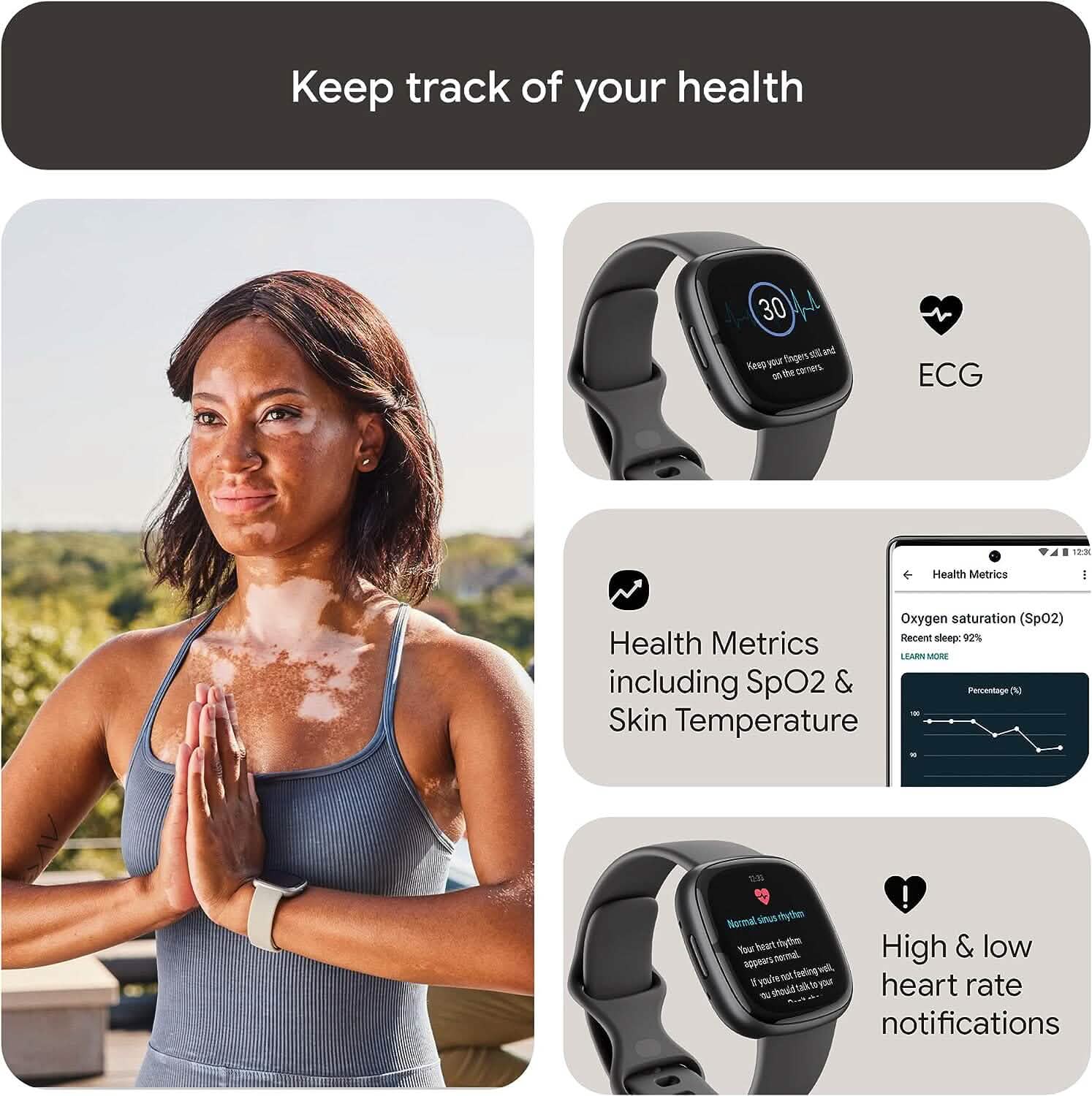 Fitbit Sense 2 Advanced Health and Fitness Smartwatch (Refurbished) DailySale