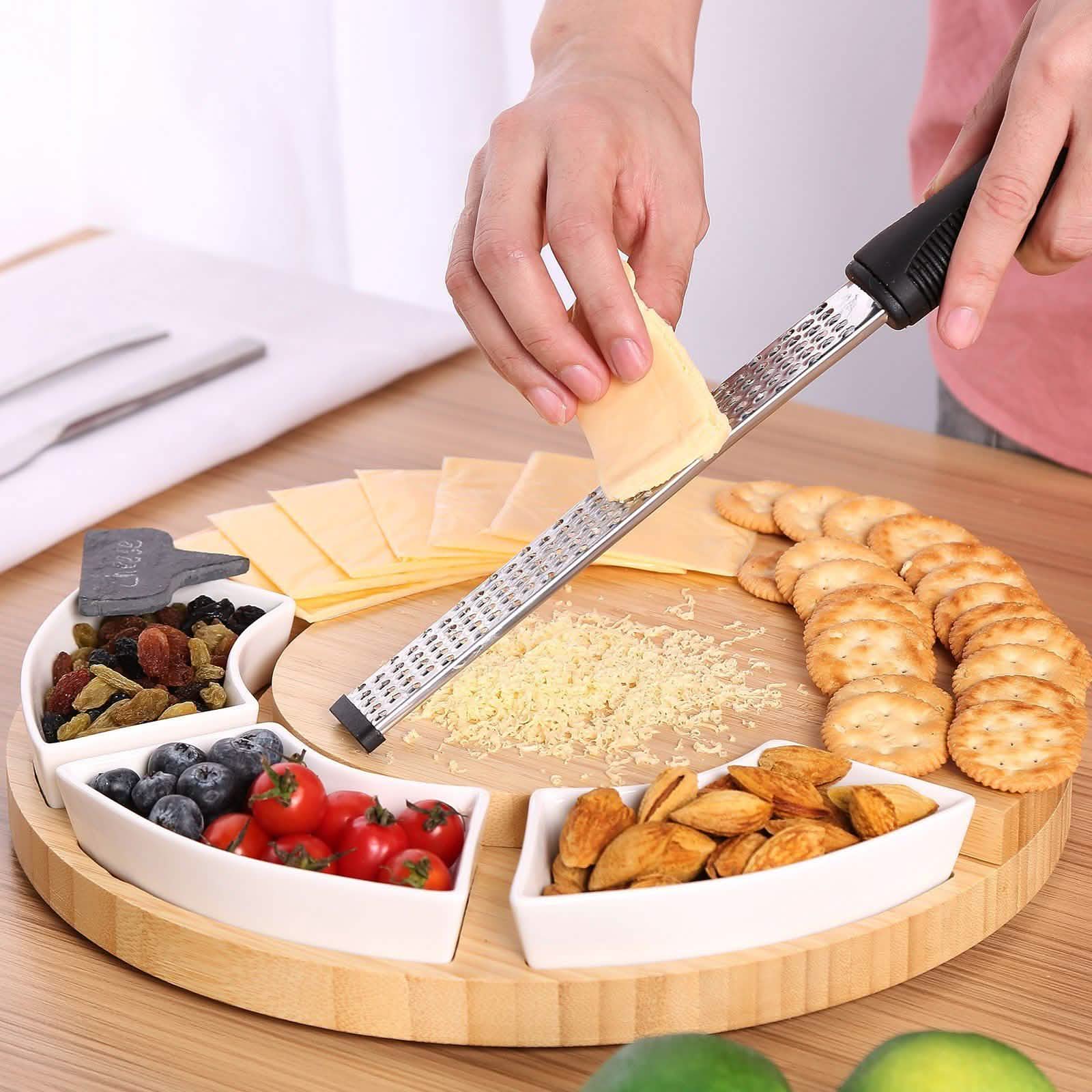 Fitnate Rotatable Round Cheese Cutting Board DailySale