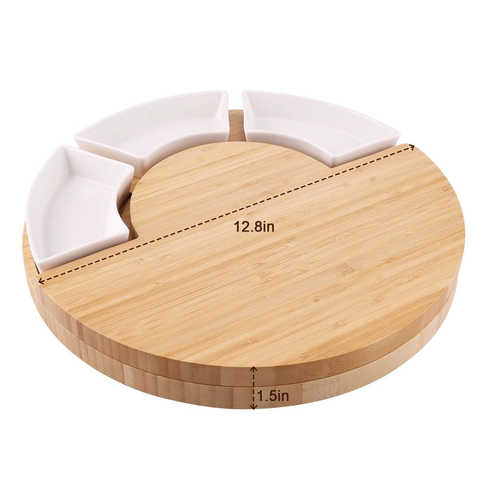 Fitnate Rotatable Round Cheese Cutting Board DailySale