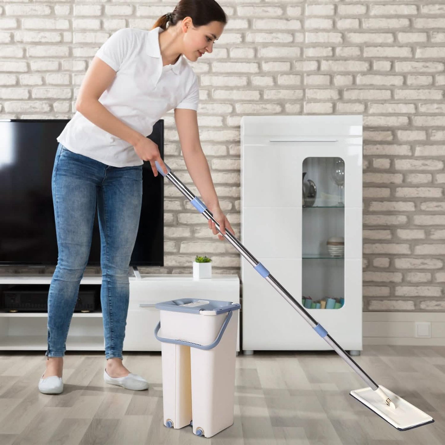 Flat Floor Mop Bucket Set DailySale