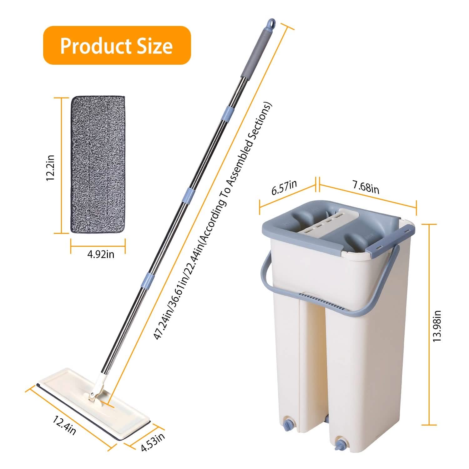 Flat Floor Mop Bucket Set DailySale