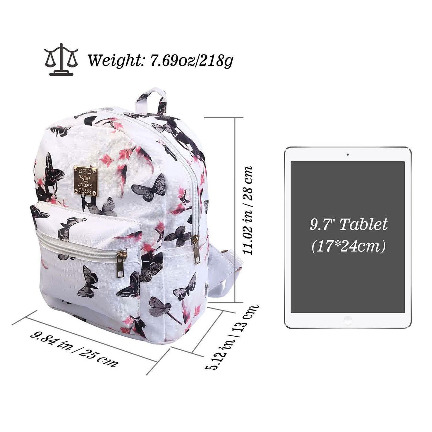 Floral Print Backpack Waterproof Knapsack DailySale