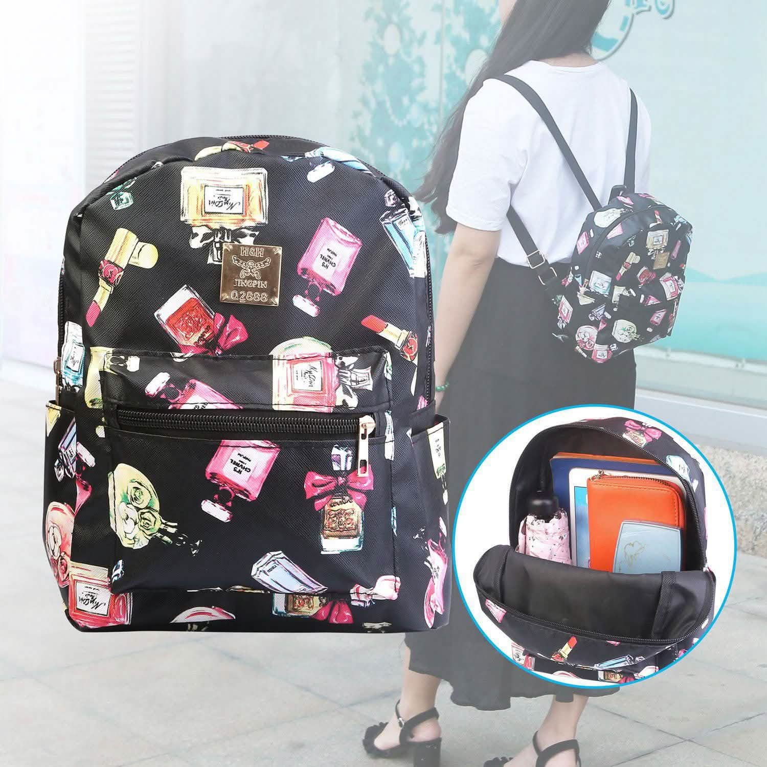 Floral Print Backpack Waterproof Knapsack DailySale