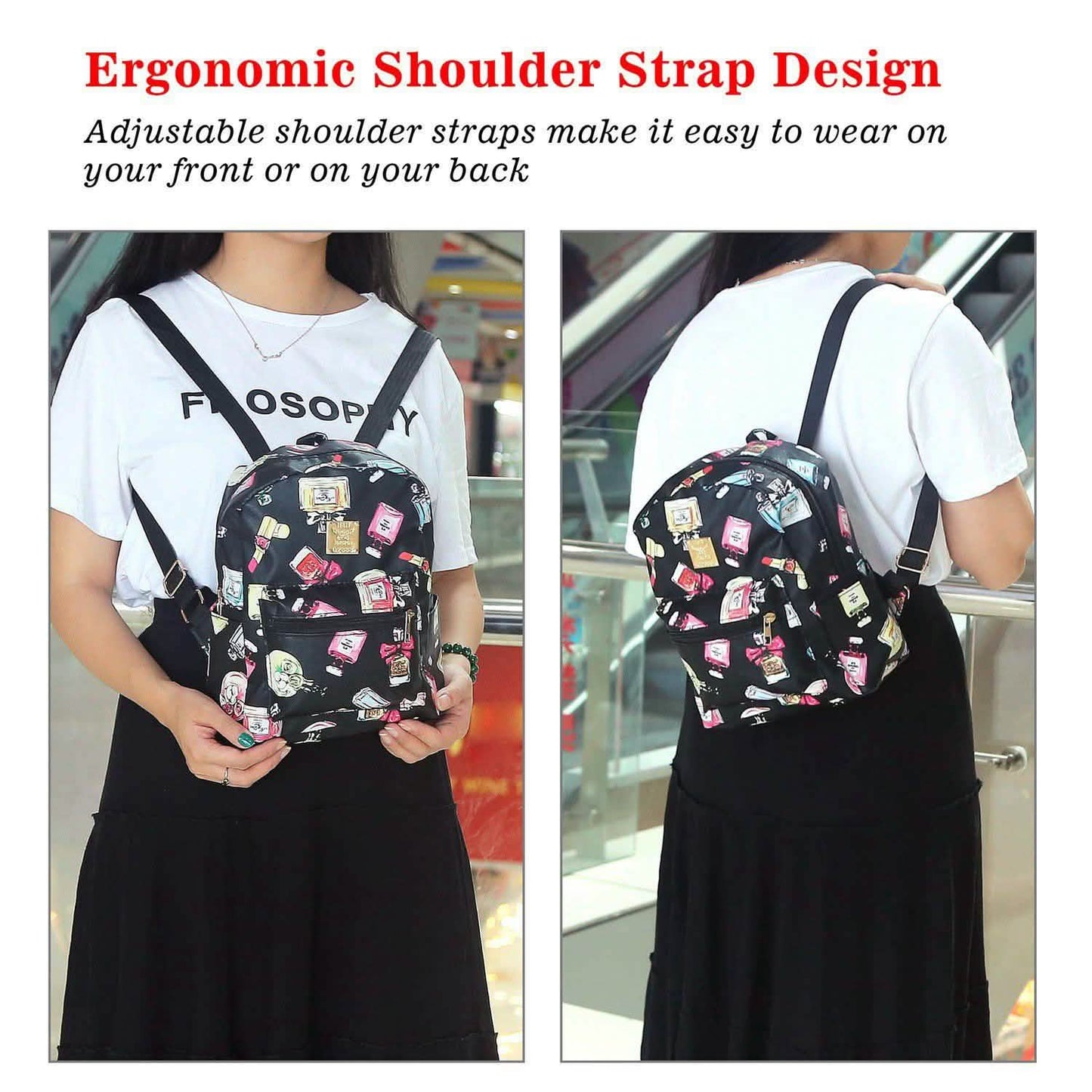 Floral Print Backpack Waterproof Knapsack DailySale