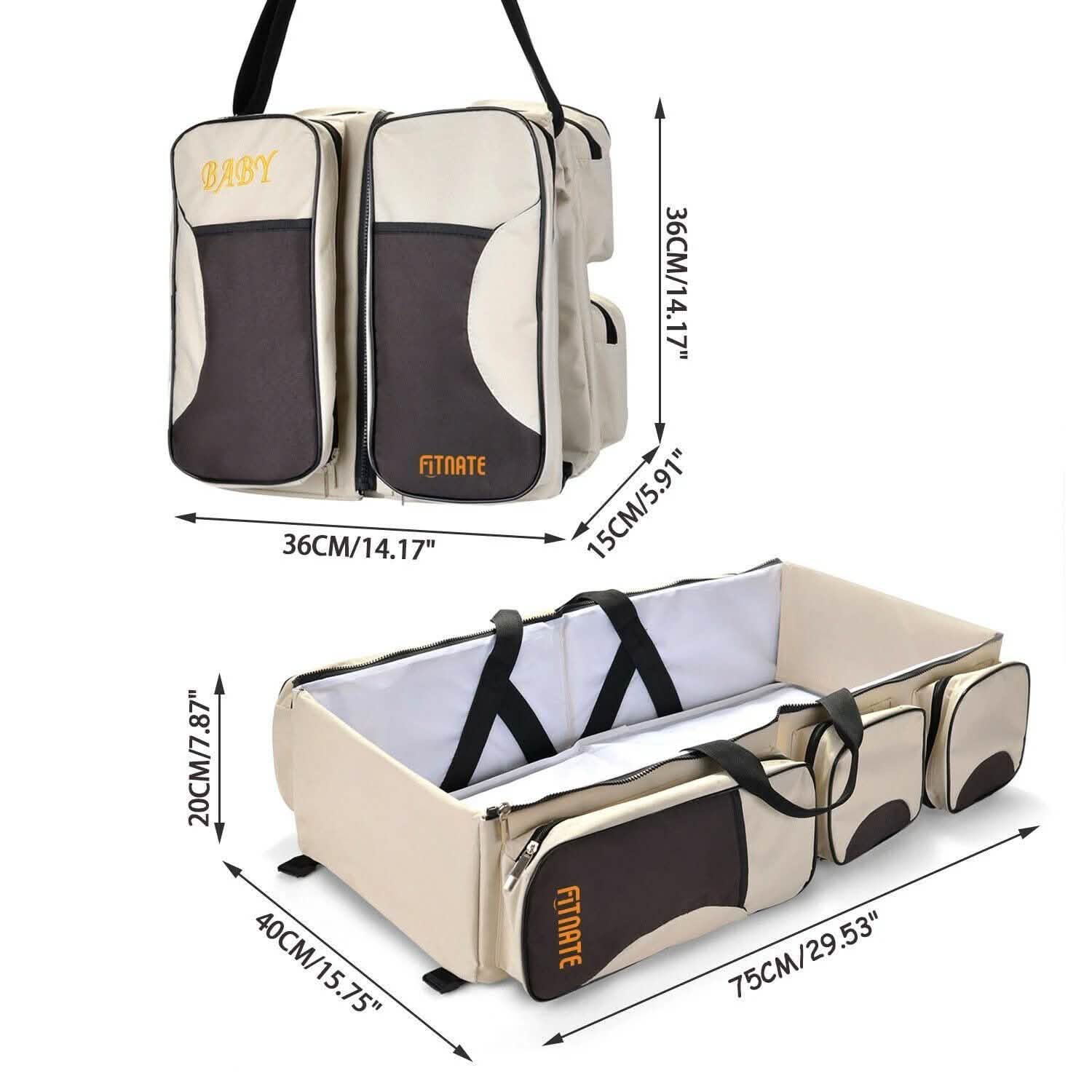 Foldable 3-in-1 Tote Bag Baby Bed Changing Station Travel Carrycot DailySale