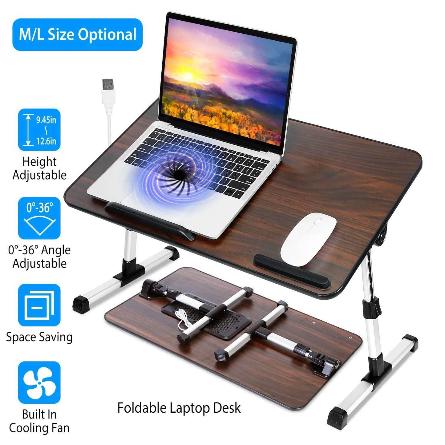 Foldable Laptop Stand Desk Height DailySale