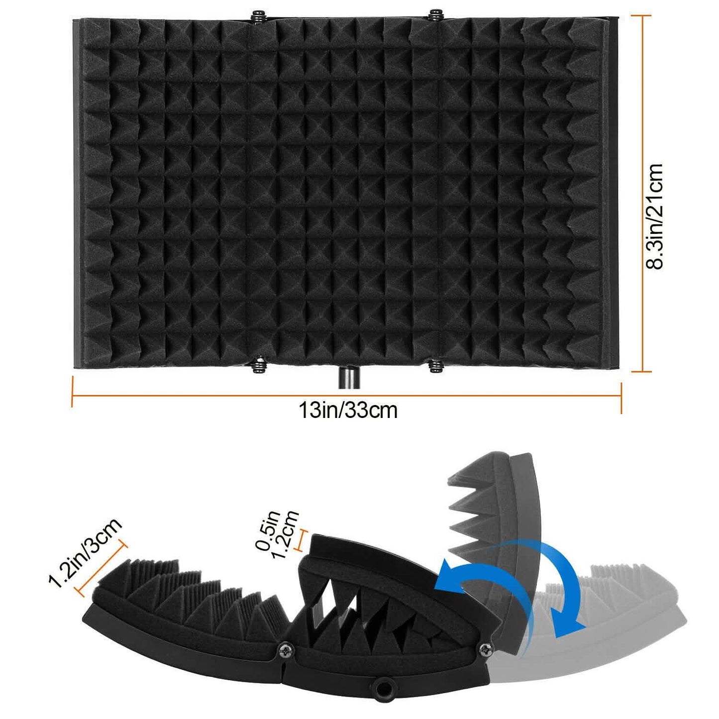 Foldable Microphone Isolation Shield Adjustable Tripod Stand DailySale