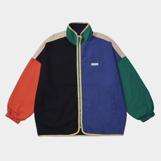 Retro Streetwear Colorblock Zip Jacket - Vintage 90s Style | LuxuryUrbanwear - Luxuryurbanwear