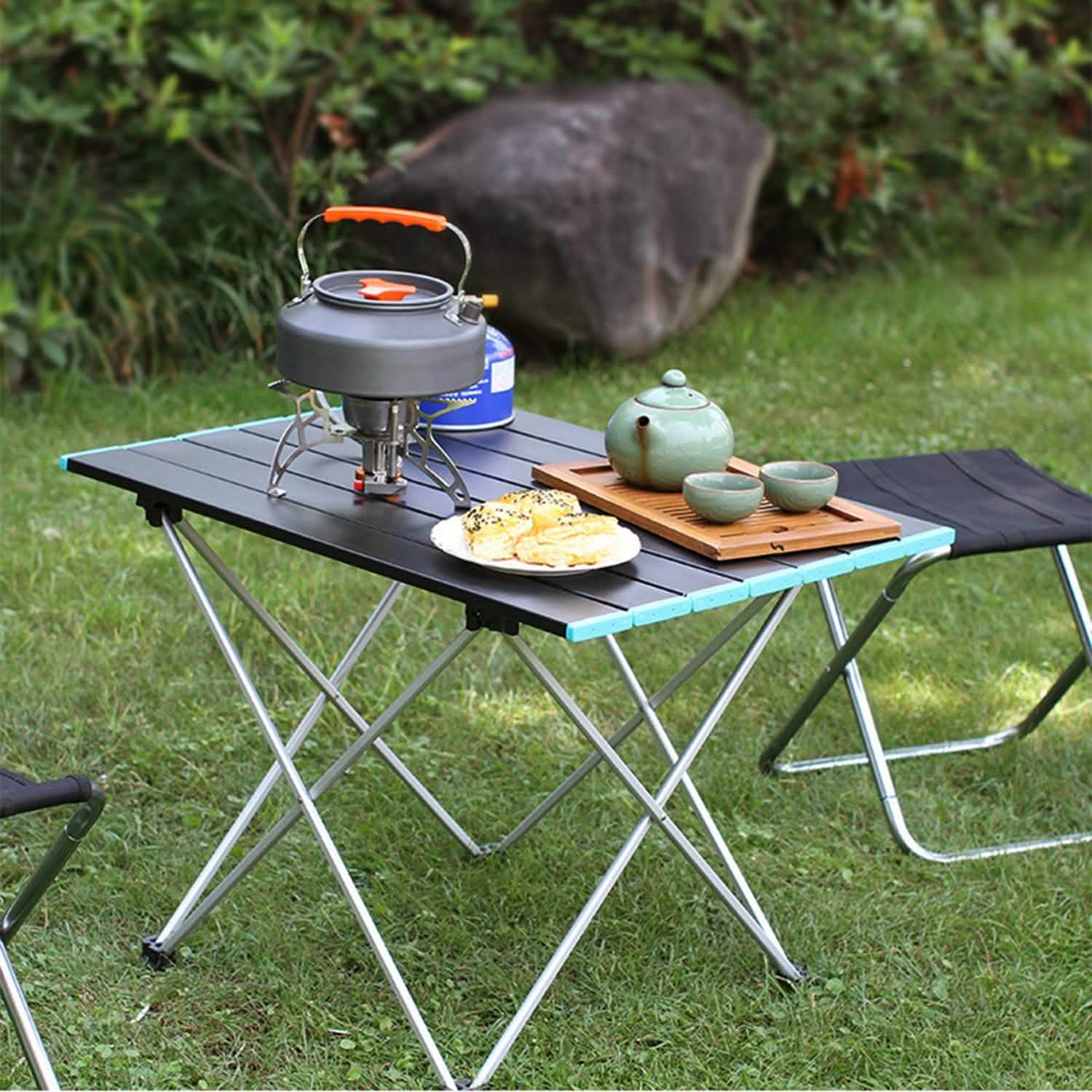 Folding Camping Table Aluminum Alloy Collapsible with Carry Bag DailySale
