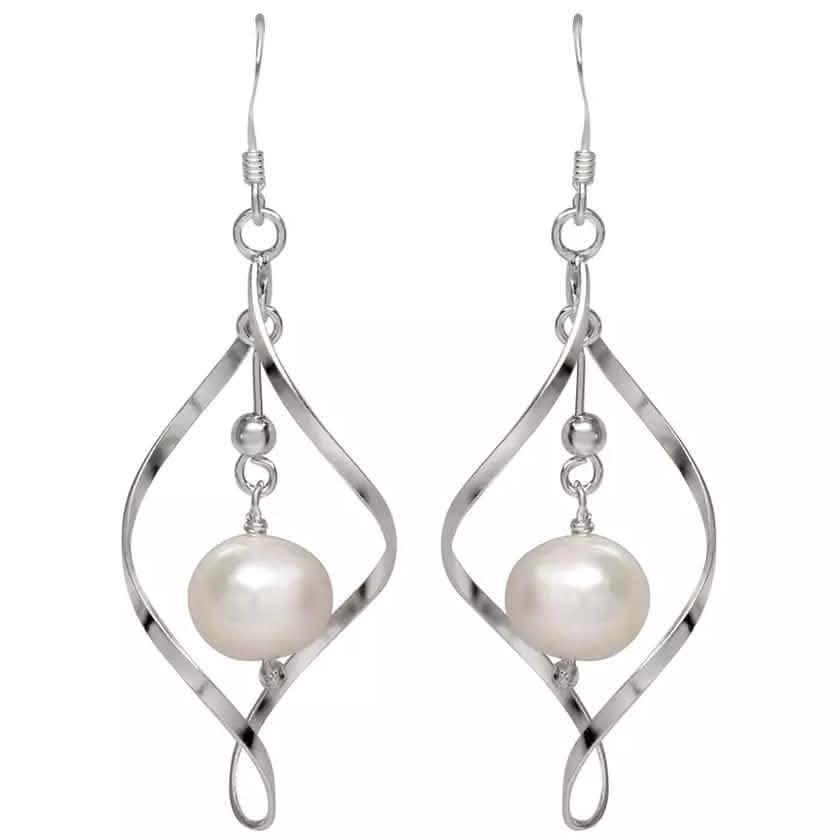 Freshwater Pearl Dangle Earrings in Sterling Silver DailySale