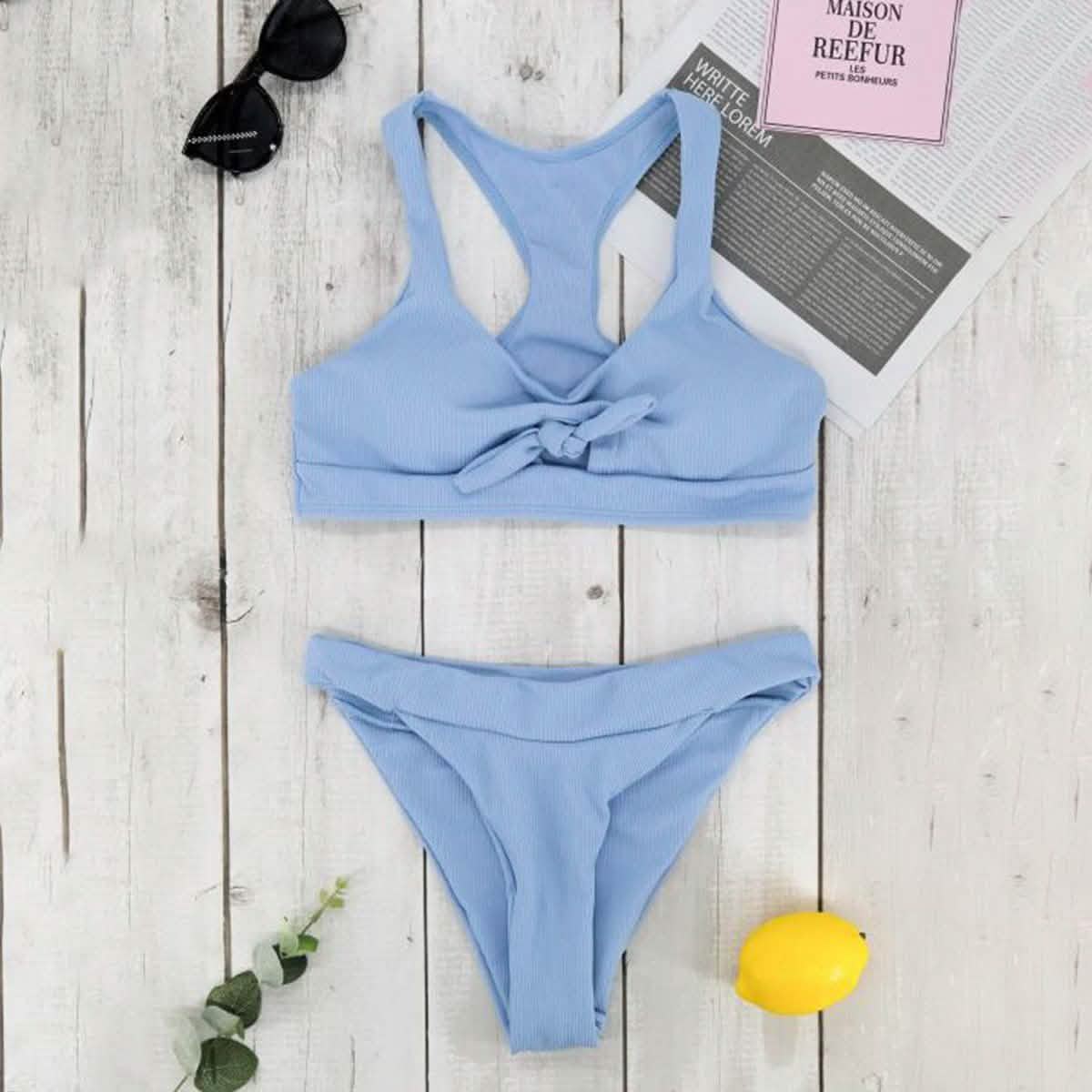 Front Tie Bikini Set DailySale