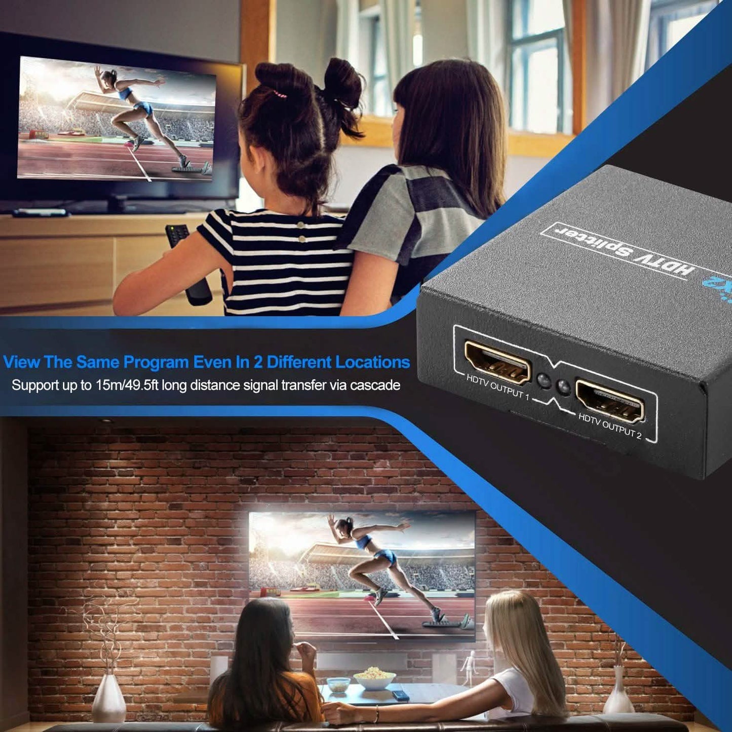 Full HD1080P HDTV Splitter Amplifier DailySale