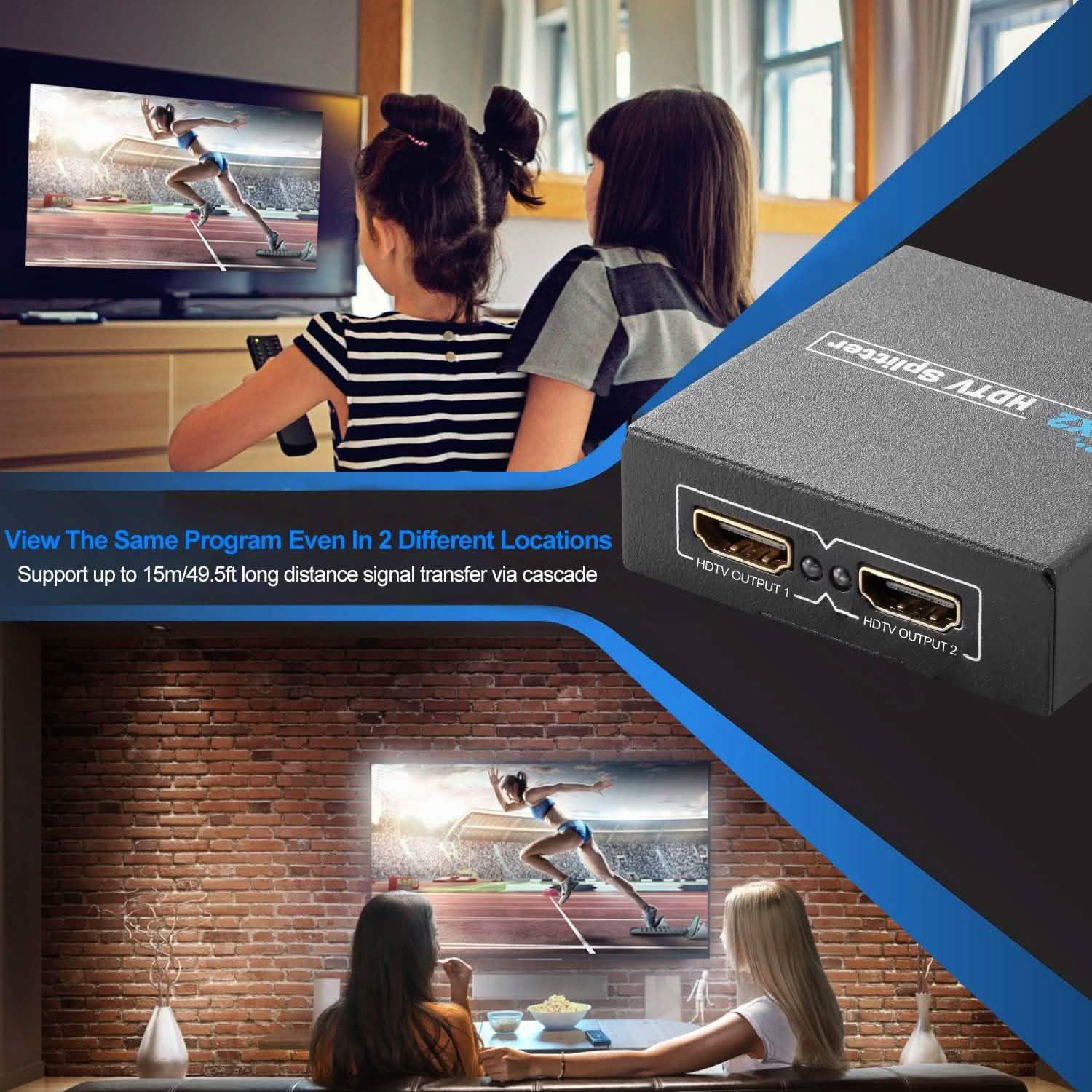Full HD1080P HDTV Splitter Amplifier DailySale