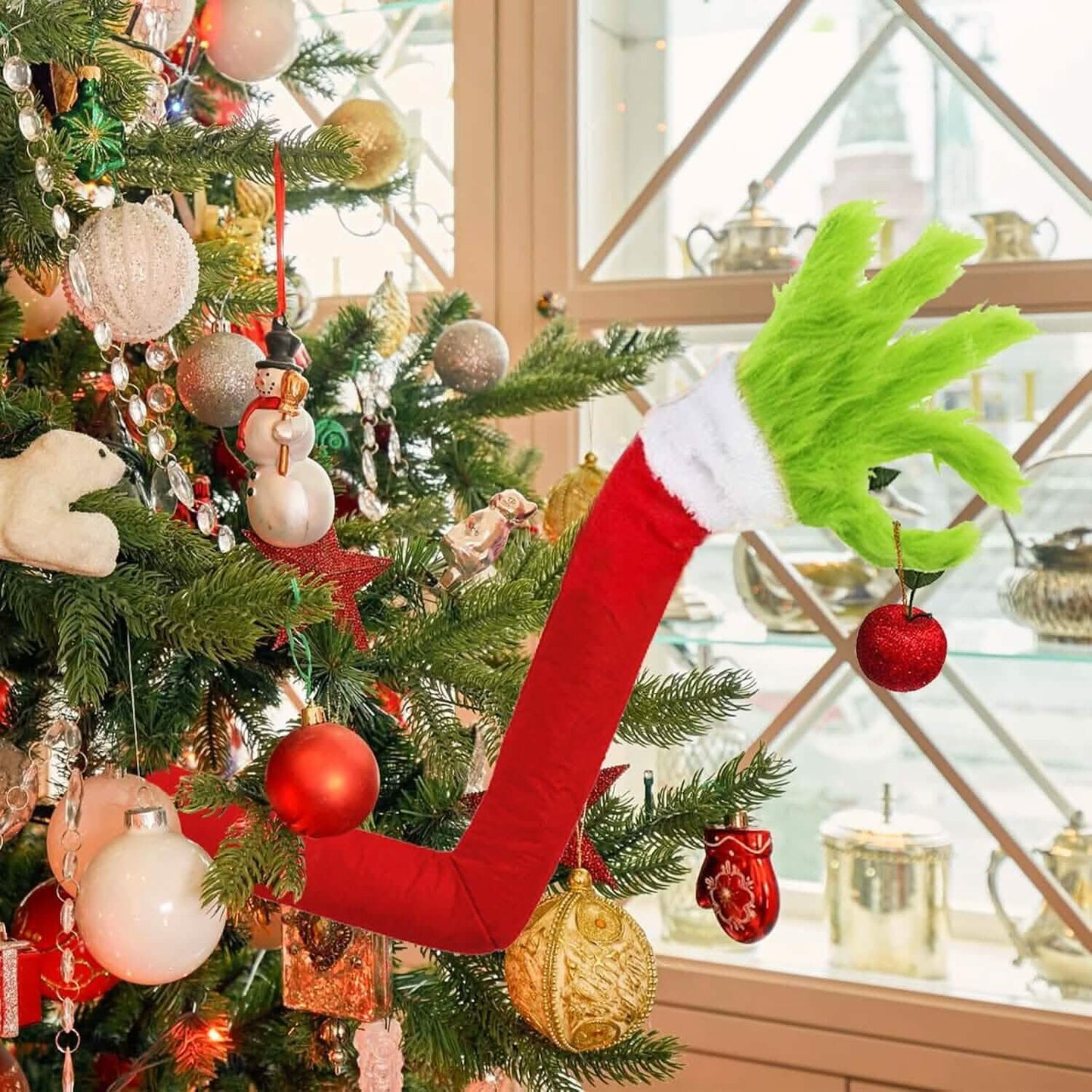 Furry Green Monster Elf Arms Hand for Christmas Tree Ornaments DailySale