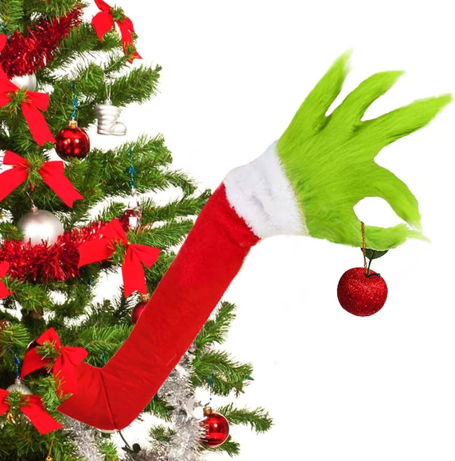 Furry Green Monster Elf Arms Hand for Christmas Tree Ornaments DailySale