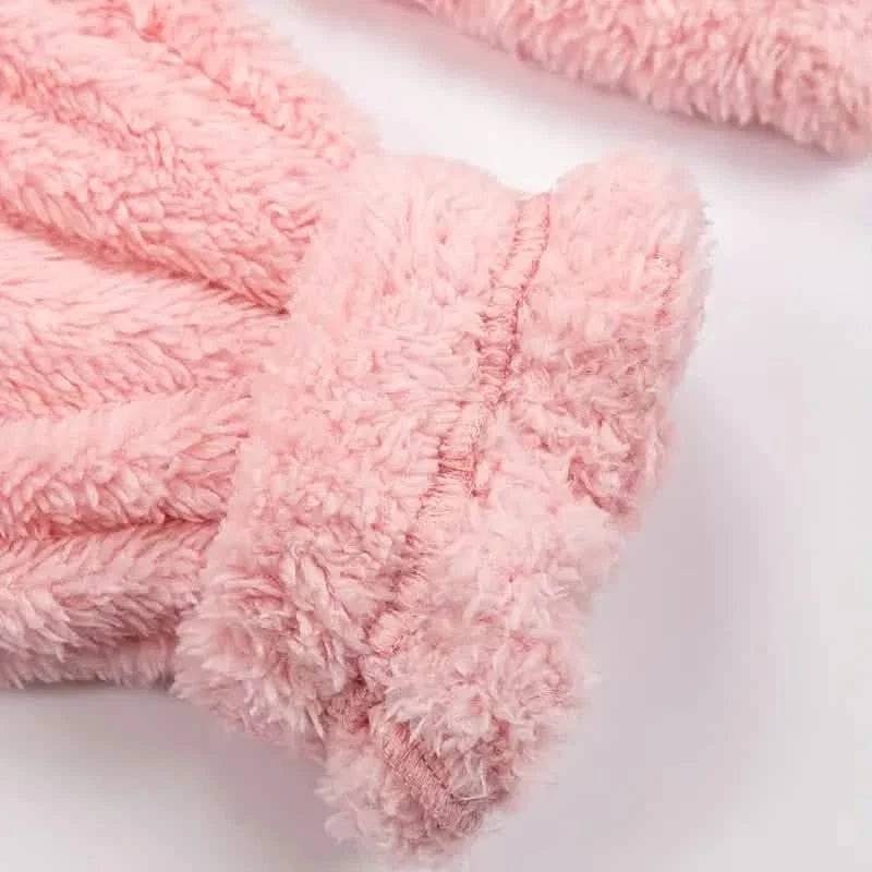 Fuzzy Hooded Pajama Jumpsuit For Music Festival, Long Sleeve Zipper Lingerie & Sleepwear DailySale