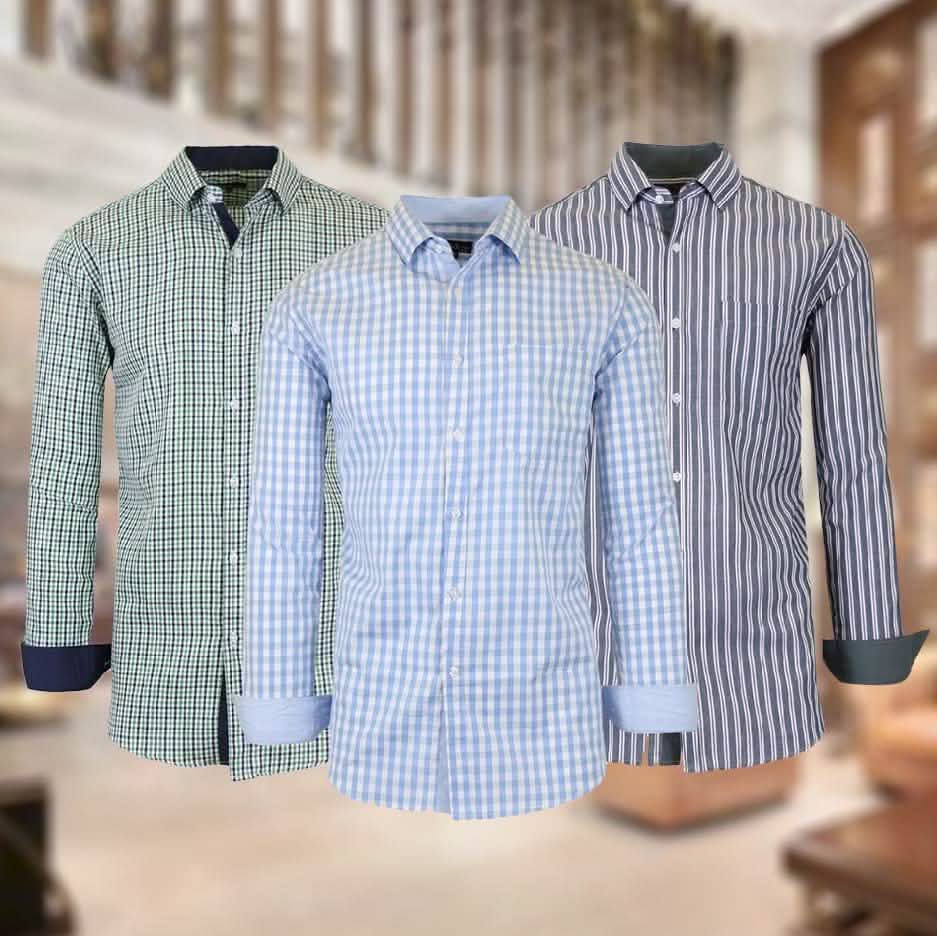Galaxy by Harvic Men's Long-Sleeve Slim-Fit Printed Dress Shirt DailySale